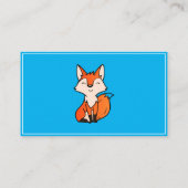 Carte De Visite Coute Blue Fox Babysitting garde d'enfants (Dos)