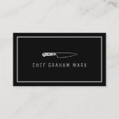 Carte De Visite Couteau Argent, Gastronomie Moderne, Chef, Cuisine (Devant)