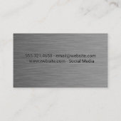 Carte De Visite Couteau Arrière - plan métallique | Chef (Dos)