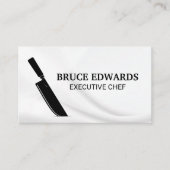 Carte De Visite Couteau Arrière - plan métallique | Chef (Devant)