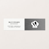 Carte De Visite Couteau Casquette Chefs (Extérieur déplié)