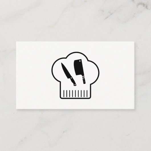 Carte De Visite Couteau Casquette Chefs (Devant)