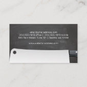 Carte De Visite Couteau Cleaver Icon Chef | Arrière - plan de tabl (Dos)