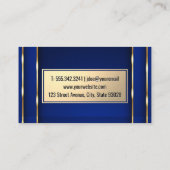 Carte De Visite Couteau culinaire | Métal bleu or (Dos)