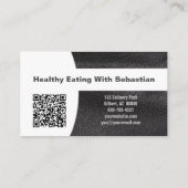 Carte De Visite Couteau de chef en cuir remplaçable Photo et code (Dos)