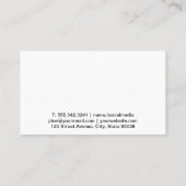 Carte De Visite Couteau de cuisine | Mur à texture noire (Dos)