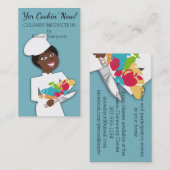 Carte De Visite Couteau de nourriture de restauration de chef de (Devant / Derrière)