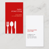 CARTE DE VISITE COUTEAU DE POIDS DE FORCE EN ROUGE (Devant / Derrière)