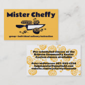 Carte De Visite Couteau du chef coupé en tranches d'oignon chef cu (Devant / Derrière)