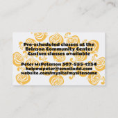 Carte De Visite Couteau du chef coupé en tranches d'oignon chef cu (Dos)