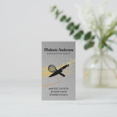 Carte De Visite Couteau et Whisk | Métallique | Spatter Or (Debout devant)