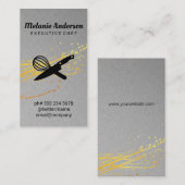 Carte De Visite Couteau et Whisk | Métallique | Spatter Or (Devant / Derrière)