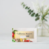 Carte De Visite Couteau | Fruits Légumes | Cadre Or (Debout devant)