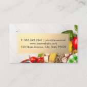 Carte De Visite Couteau | Fruits Légumes | Cadre Or (Dos)