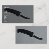 Carte De Visite Couteau noir pointu (Devant / Derrière)