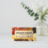 Carte De Visite Couteau | Outils de cuisine | Pâtes et légumes (Debout devant)