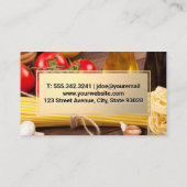 Carte De Visite Couteau | Outils de cuisine | Pâtes et légumes (Dos)