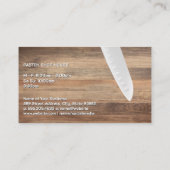 Carte De Visite Couteau | Planche à découper | Cuisine (Dos)