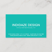 Carte De Visite couteau turquoise (Dos)