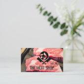 Carte De Visite Couteaux boucher | Logo Animaux | Découpe à vapeur (Debout devant)