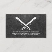 Carte De Visite Couteaux croisés | Ardoise (Dos)