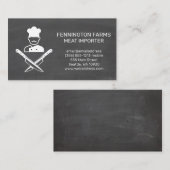 Carte De Visite Couteaux croisés | Arrière - plan de tableau de bo (Devant / Derrière)