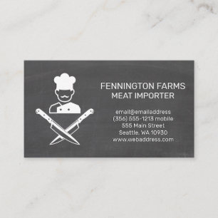 Carte De Visite Couteaux croisés Arrière - plan de tableau de bo