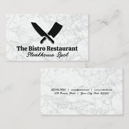 Carte De Visite Couteaux de cuisine (Devant / Derrière)