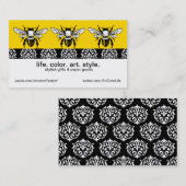 Carte De Visite Coutume d'abeille de miel (Devant / Derrière)