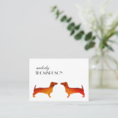 Carte De Visite Coutume d'aquarelle de teckel (Debout devant)