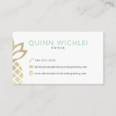 Carte De Visite Coutume de organisation professionnelle avancée (Dos)