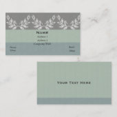 Carte De Visite Coutume douce de nuances de motif de feuille (Devant / Derrière)