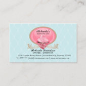 Carte De Visite Coutume élégante de boulangerie de petit gâteau (Dos)