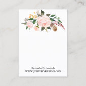 Carte De Visite Coutume florale d'affichage de bijoux de boucle (Dos)