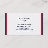 Carte De Visite Coutume marine rouge blanc et bleu (Dos)