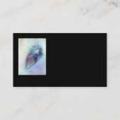 carte de visite coutume modèle bleu plumes art (Dos)