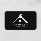 Carte De Visite Coutume noir sur blanc Construction d'une maison (Devant)