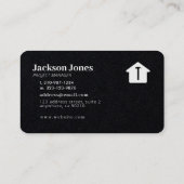 Carte De Visite Coutume noir sur blanc Construction d'une maison (Dos)