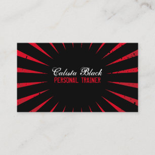 Carte De Visite Coutume noire et rouge Bizcards d'éclat de grunge
