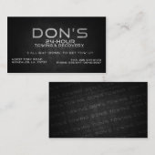 Carte De Visite Coutume pour le remorquage de Don (Devant / Derrière)