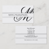 Carte De Visite COUTUME professionnelle d'affaires du monogramme (Devant / Derrière)