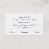 Carte De Visite Coutume Queen Fairy Long Blonde cheveux Yeux verts (Dos)