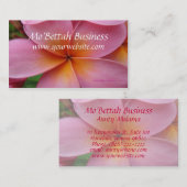 Carte De Visite Coutume tropicale BusinessCards de fleur de (Devant / Derrière)