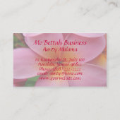 Carte De Visite Coutume tropicale BusinessCards de fleur de (Dos)