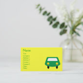 Carte De Visite Coutume verte de sourire mignonne de jaune de (Debout devant)