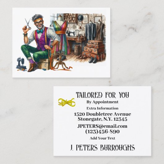 Carte De Visite Couture (Devant / Derrière)