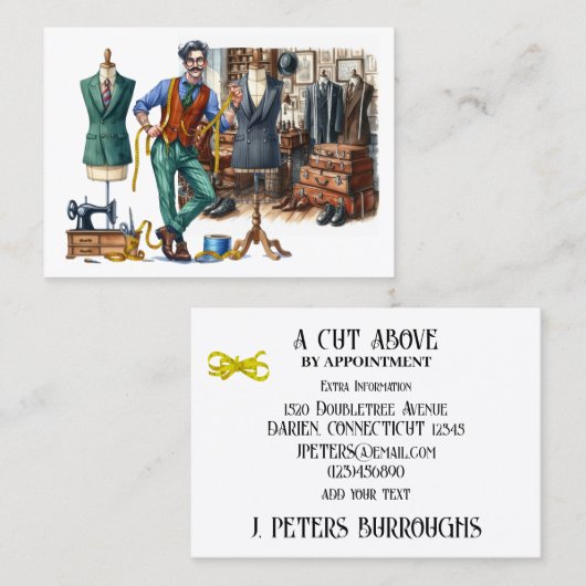 Carte De Visite Couture (Devant / Derrière)