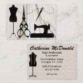 Carte De Visite Couture 1A / Mode / Mer (Devant / Derrière)