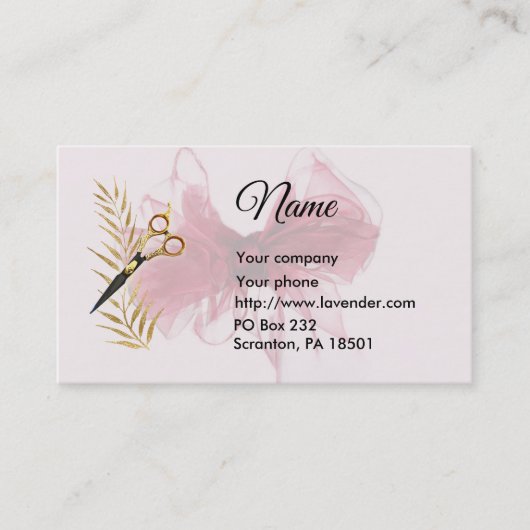 Carte De Visite Couture 2 (Devant)