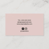 Carte De Visite Couture Altération Seamstress Tailor Blush Rose (Dos)